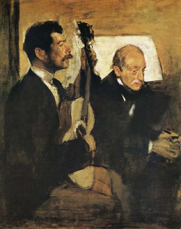 Edgar Degas Artist-s Father and Pagand oil painting image